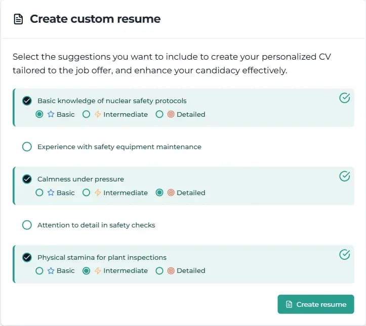 Optimización ATS del currículum