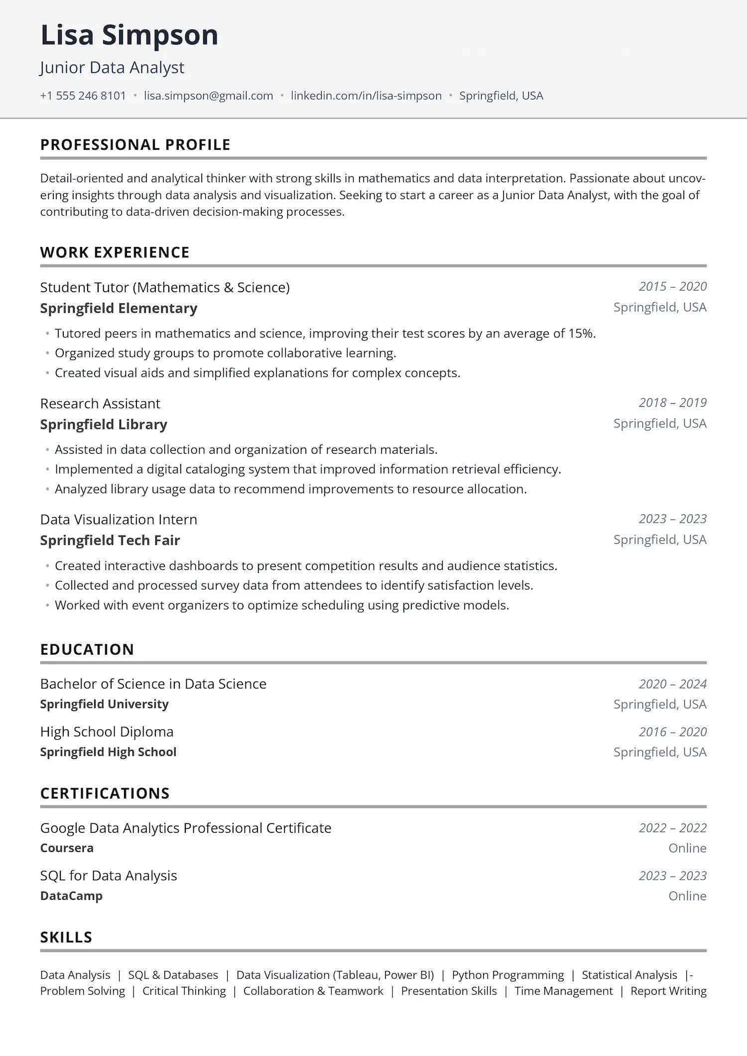 European CV template - Institutional design inspired by Europass format