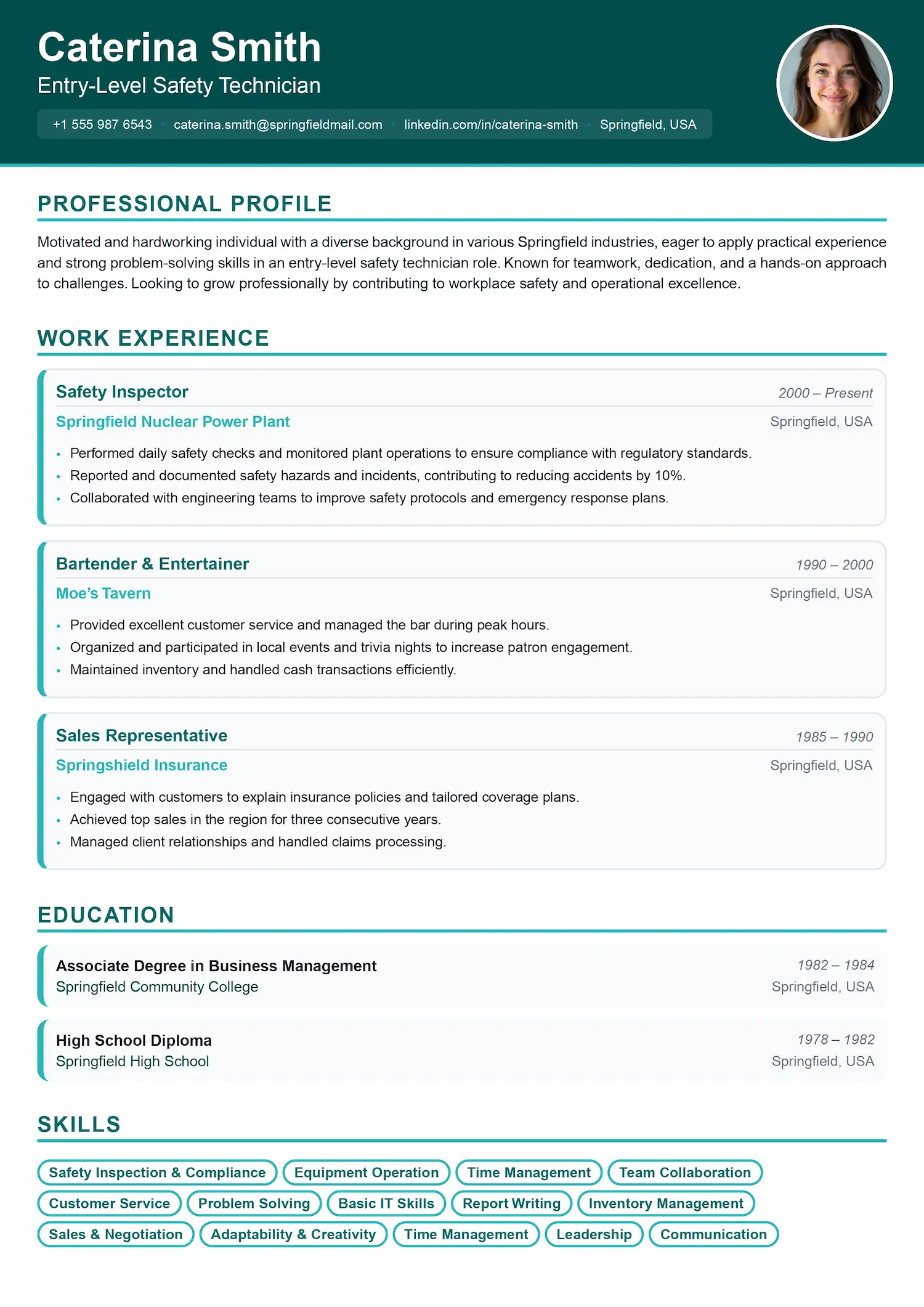 Executive CV template - Elegant design for leadership positions