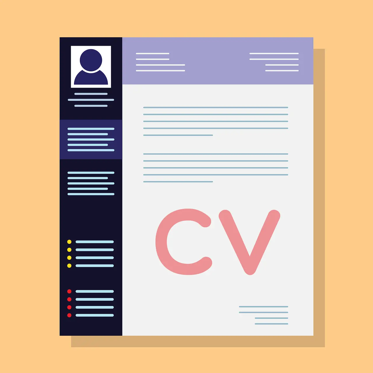 Key components of an animated resume infographic