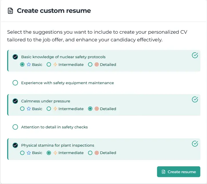 Optimización ATS del currículum